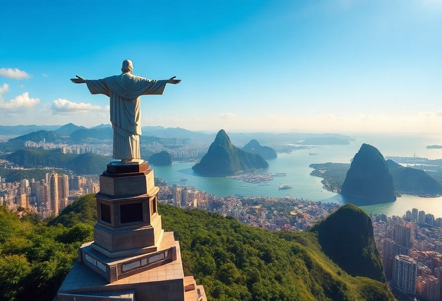 Christ the Redeemer and Rio de Janeiro skyline, Brazil