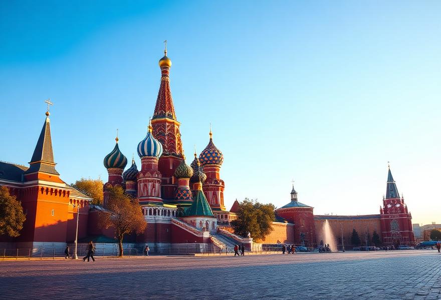 St. Basil's Cathedral and Red Square, Moscow, Russia