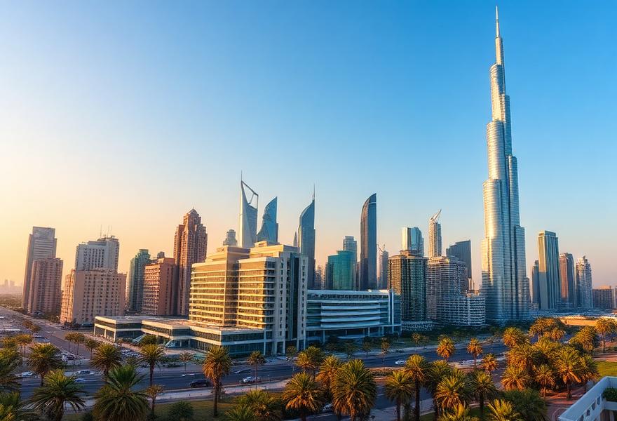 Dubai skyline, United Arab Emirates